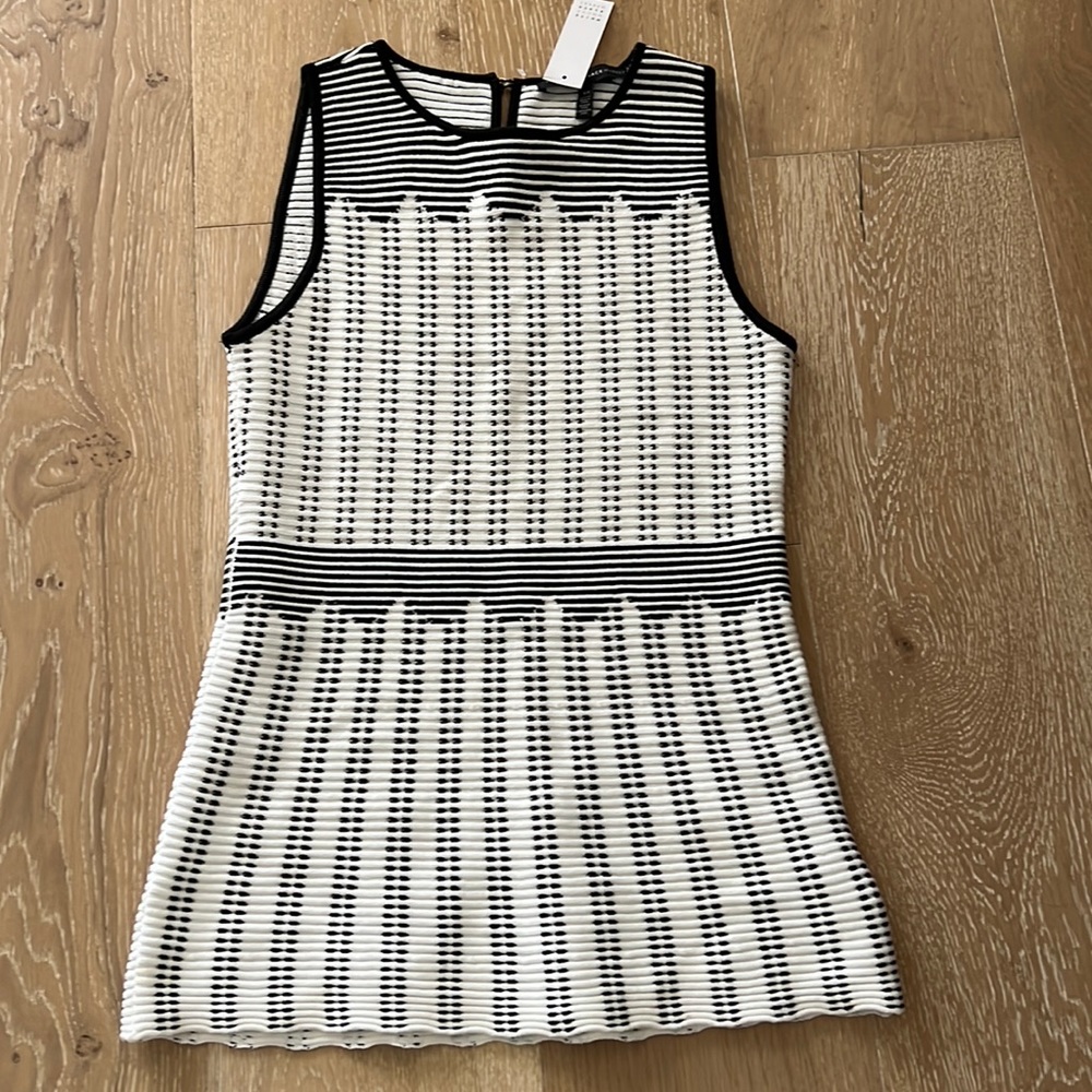 NWT White House Black Market Sleeveless Graphic Dot Sweater